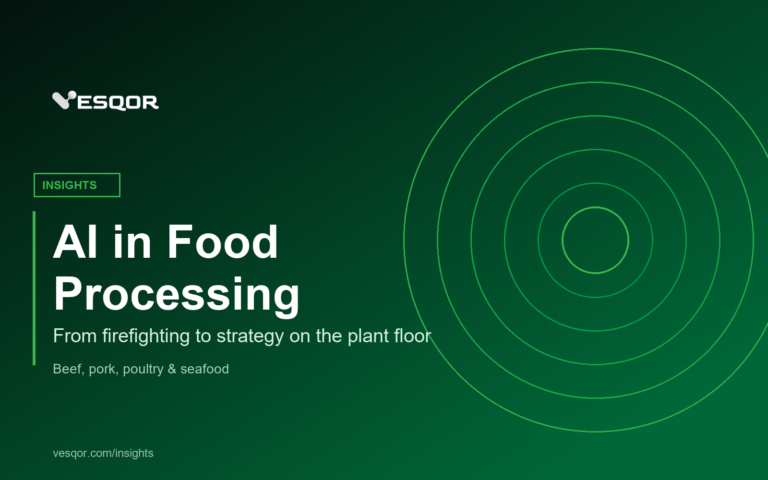 VESQOR Insights cover: AI in Food and Meat Processing